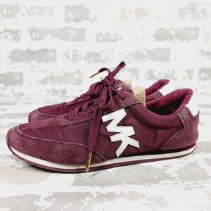 Michael Kors Stanton Trainer Burgundy Red Athleisure Running Sneakers M1029